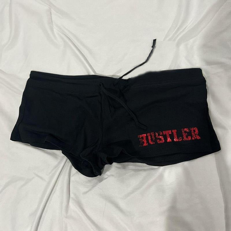 Pantalones cortos informales ultracortos con estampado digital para muje