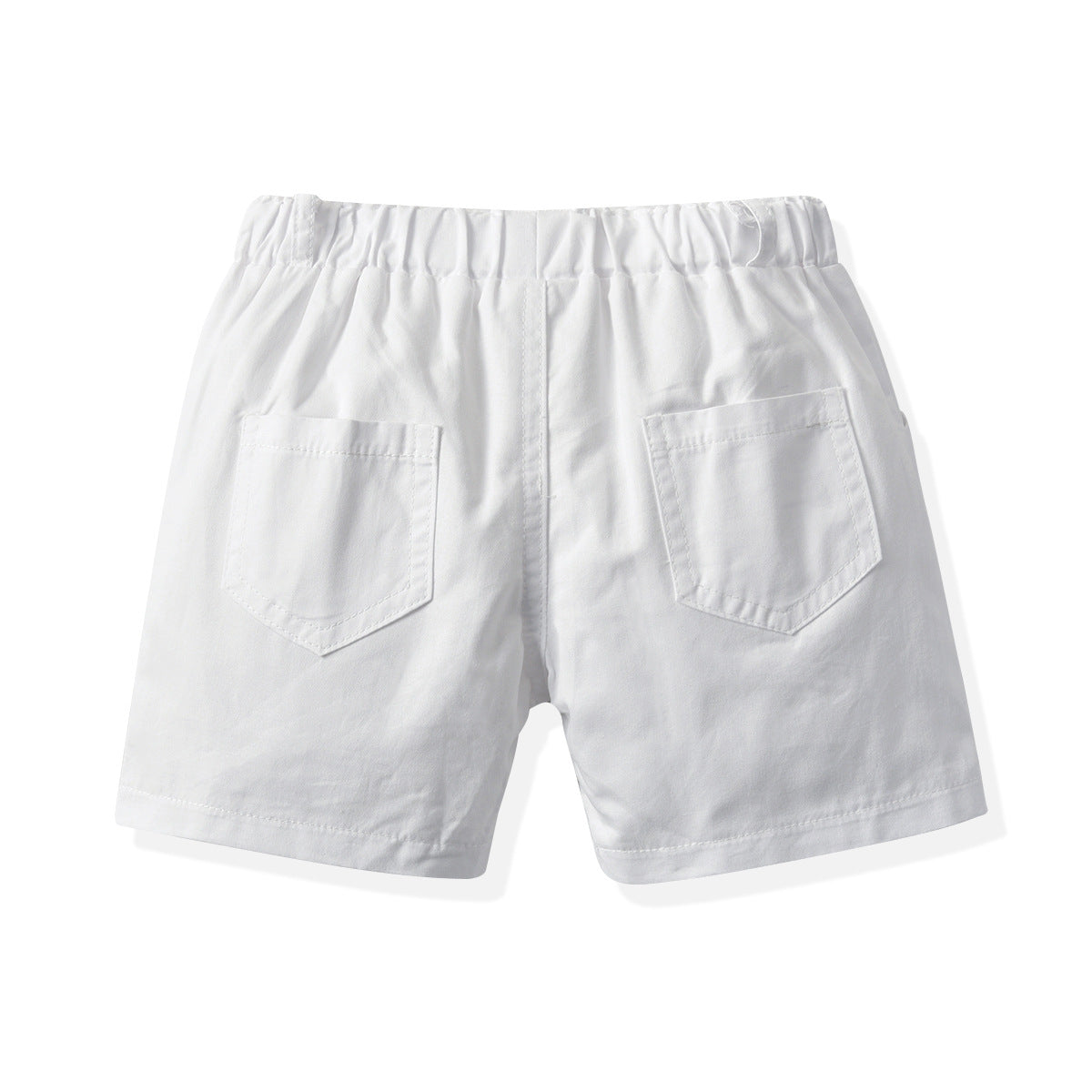 Pantalones Cortos Casuales de Algodón para Bebé Niño — Color Liso