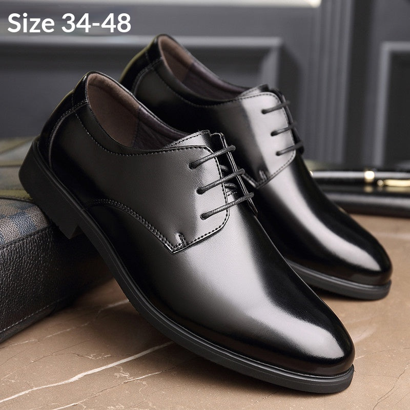 Zapatos de cuero genuino para hombre, talla extragrande, formales y de negocios.