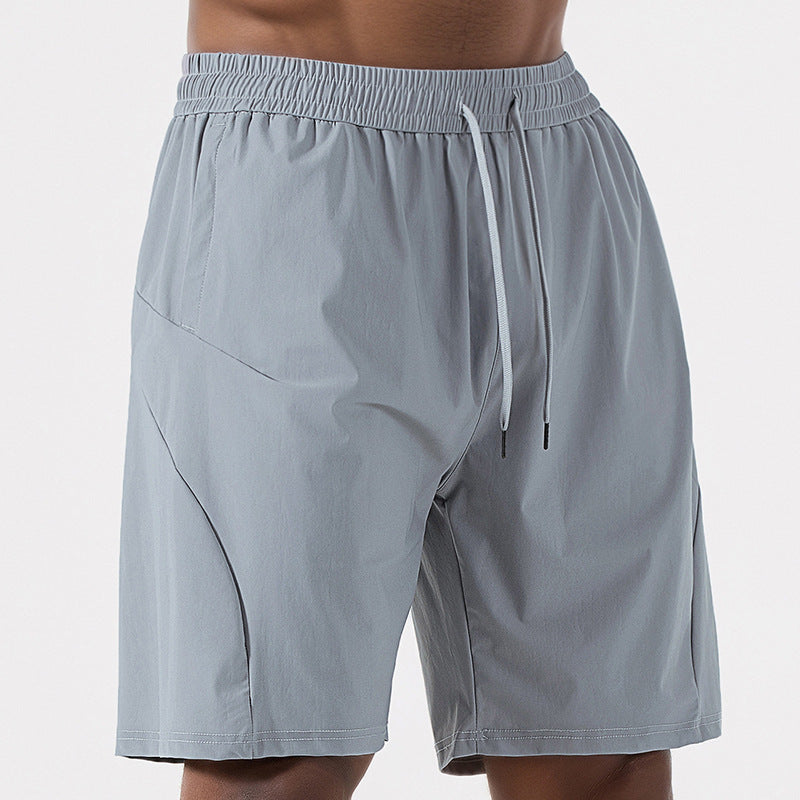 Pantalones cortos deportivos casuales de verano para hombre, holgados, de seda helada, de secado rápido y transpirables, ideales para correr y entrenar.