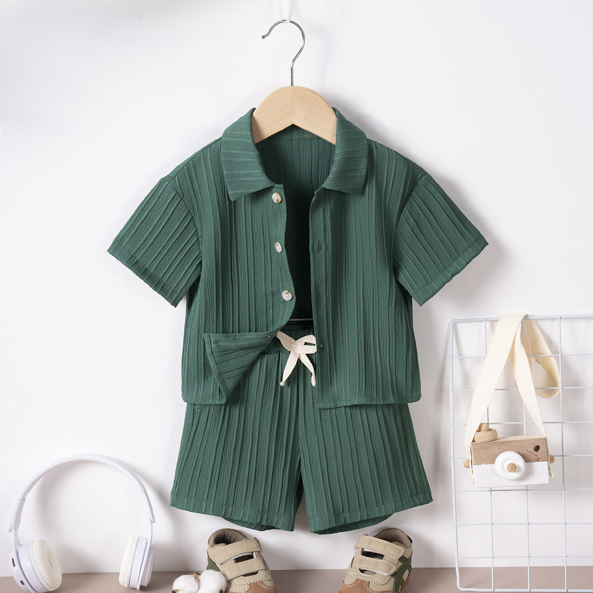 Conjunto de Moda para Niño: Camisa y Pantalón Dos Piezas — Estilo y Comodidad