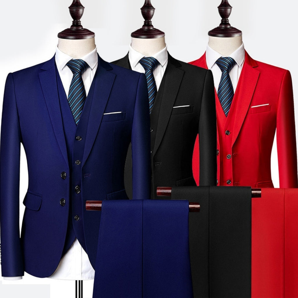 Traje de negocios negro para hombre