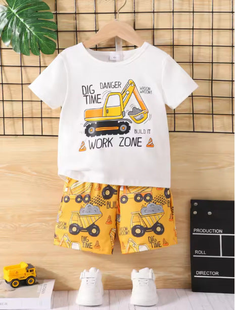 Conjunto de Verano para Niños con Estampado de Tiburón — Divertido y Fresco