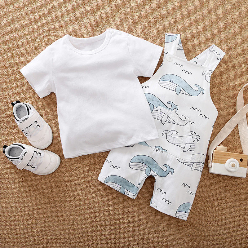 Conjunto de Mono y Camiseta para Bebé — Adorable y Cómodo