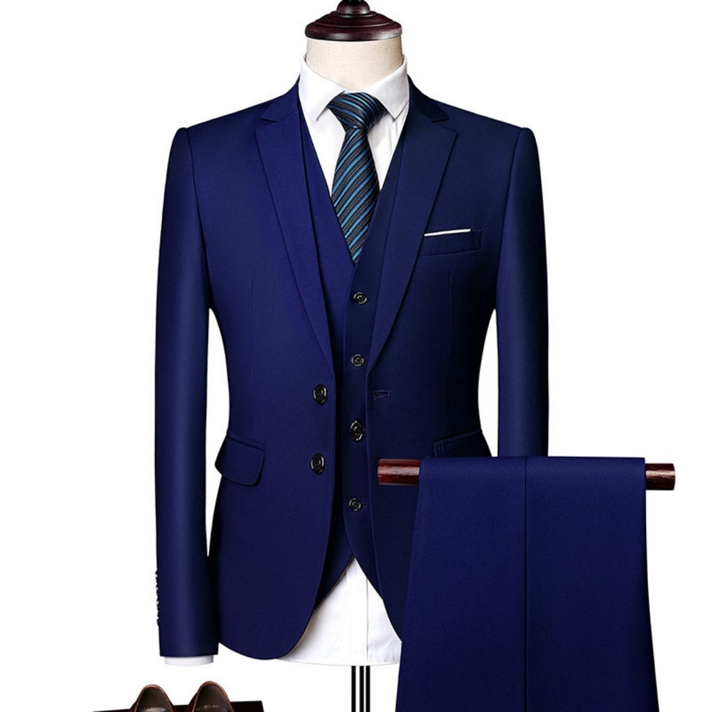 Traje de negocios negro para hombre