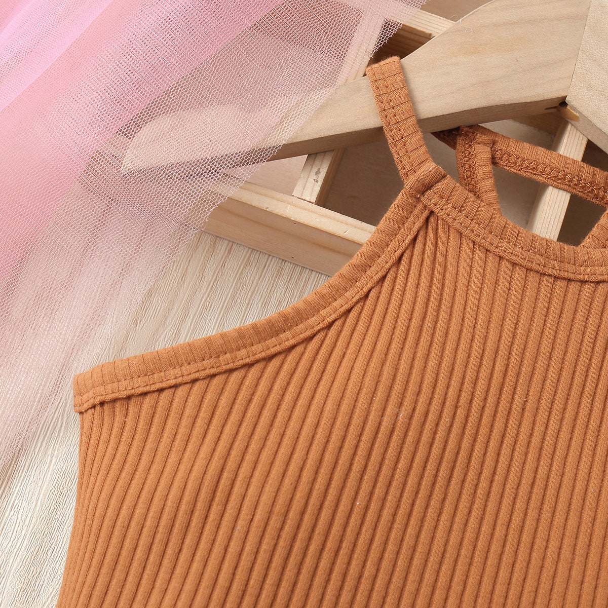 Conjunto de Dos Piezas para Niña: Jersey sin Mangas y Pantalón Vaquero