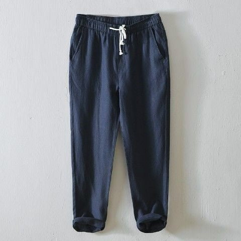 Pantalones casuales de talla grande para hombre, de corte recto holgado y versátiles.