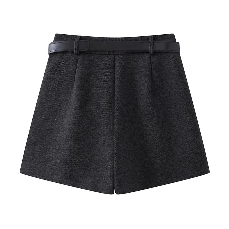 pantalon corto de lana para mujer