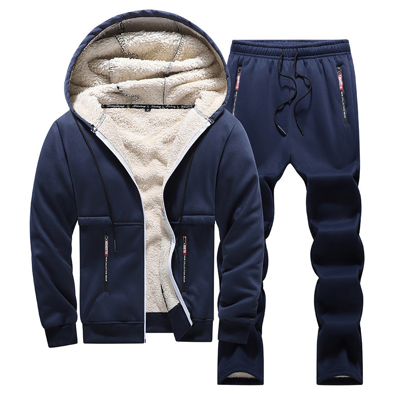 Chándal grueso para hombre con forro polar