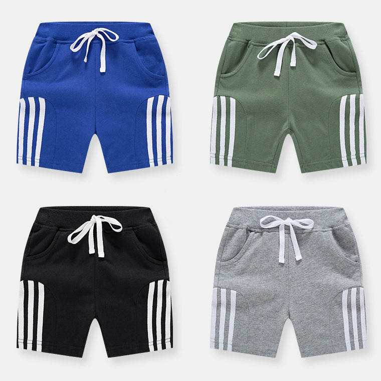 Pantalones Cortos Deportivos de Algodón para Niños — Estilo Coreano Verano