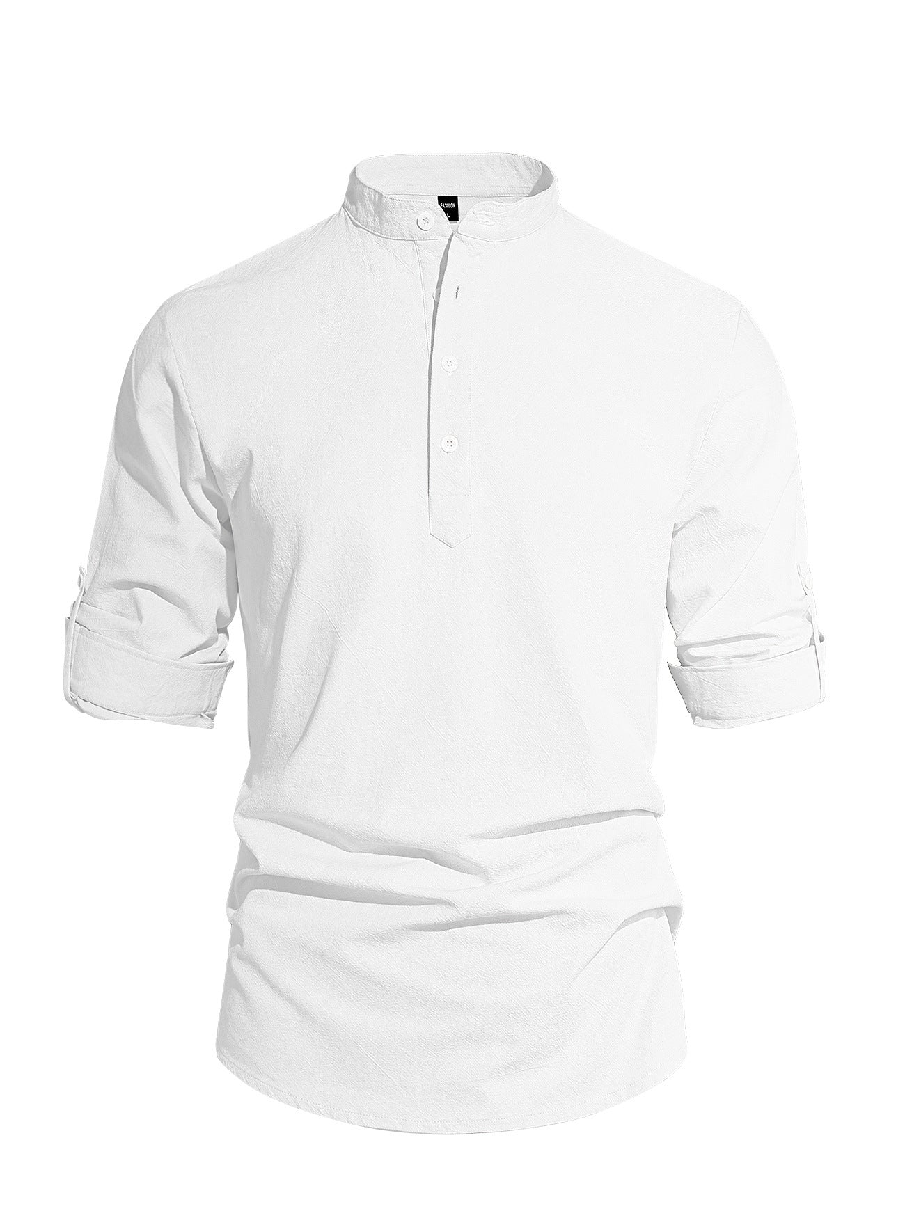 CAMISA DE MANGA LARGA DE ALGODON Y LINO