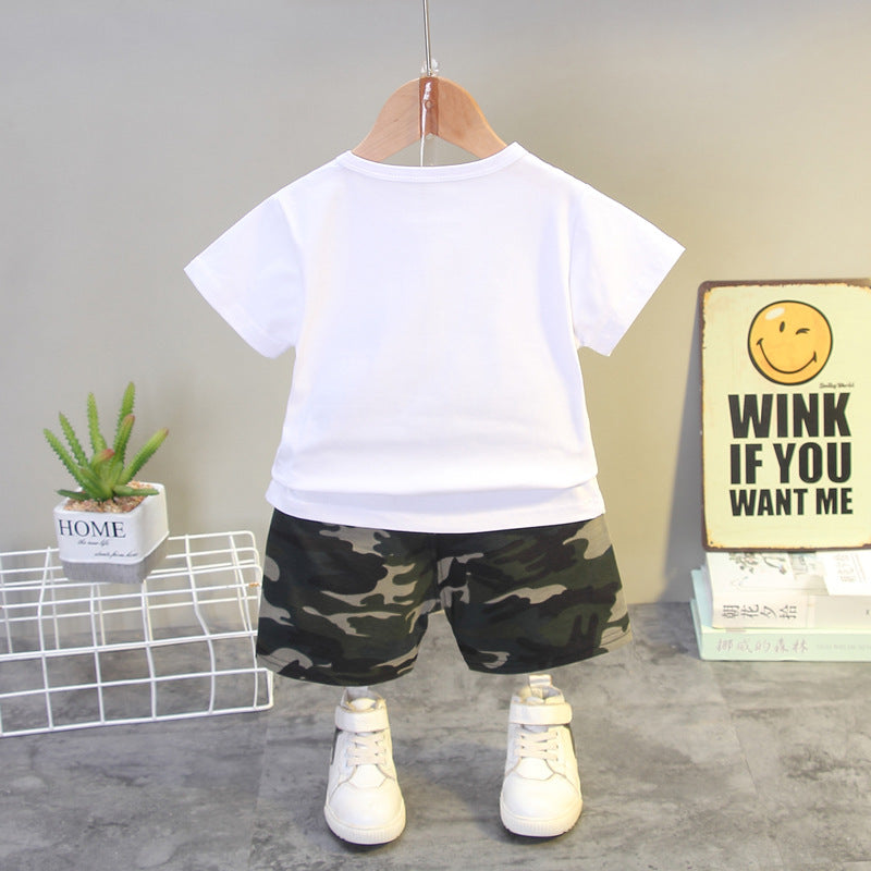 Traje de Manga Corta Estilo Camuflaje para Niño — Aventurero y Fresco