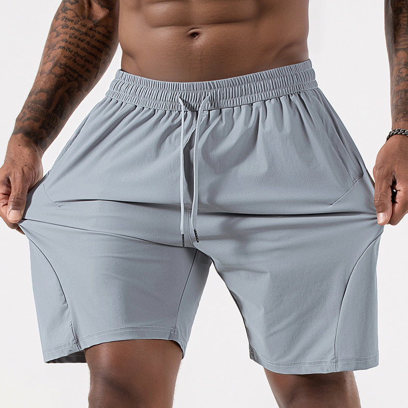 Pantalones cortos deportivos casuales de verano para hombre, holgados, de seda helada, de secado rápido y transpirables, ideales para correr y entrenar.