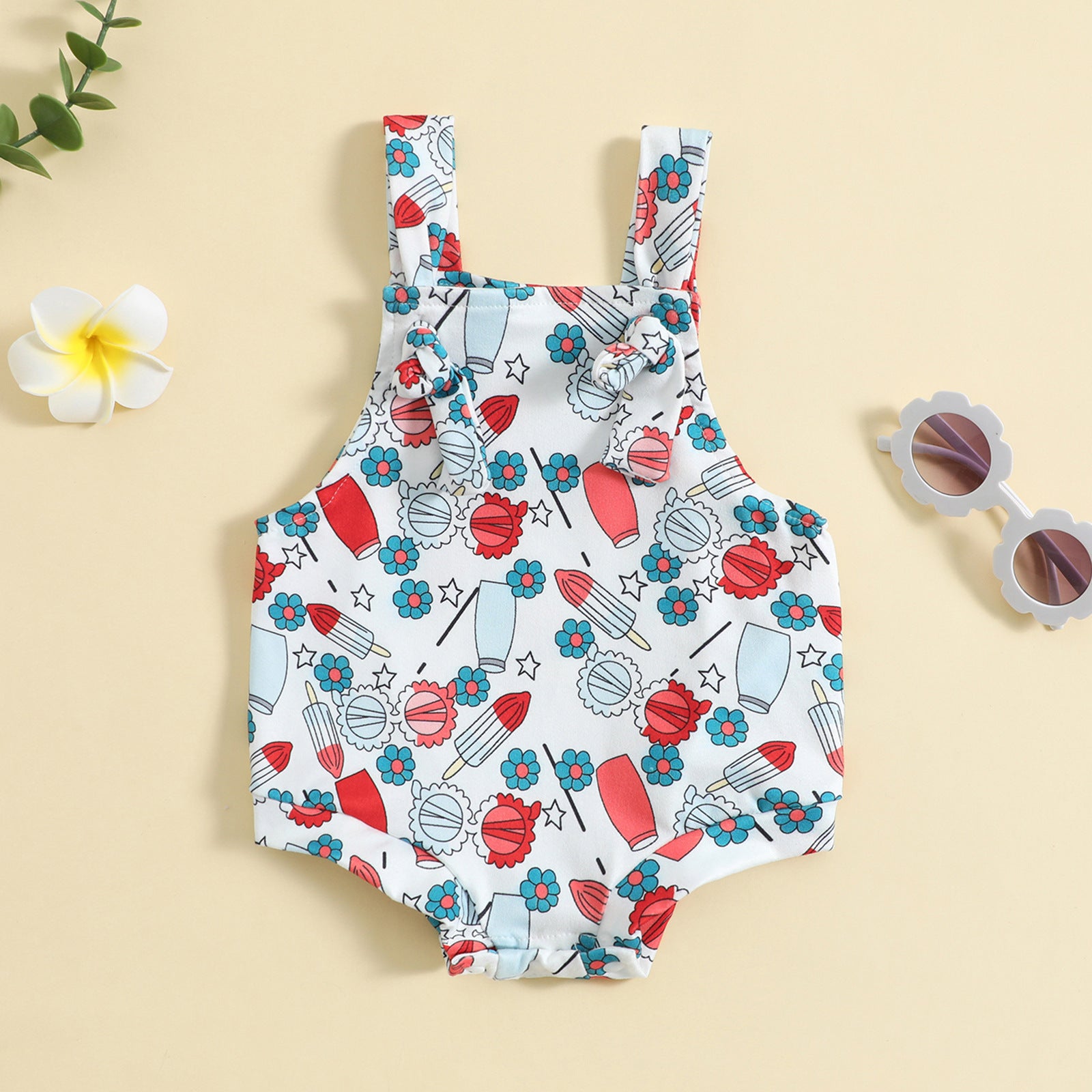 Pantalón con Tirantes y Estampado Infantil para Bebé Niña — Seda de Leche