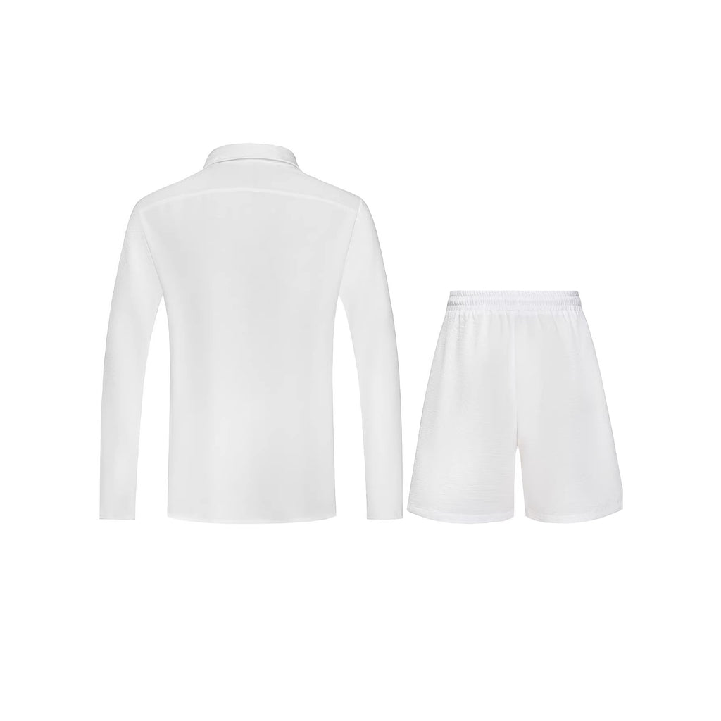 Conjunto de camisa y pantalón corto informal para hombre