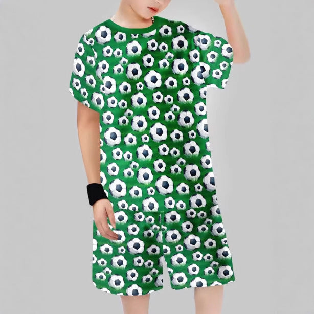 Kids' shark print summer set