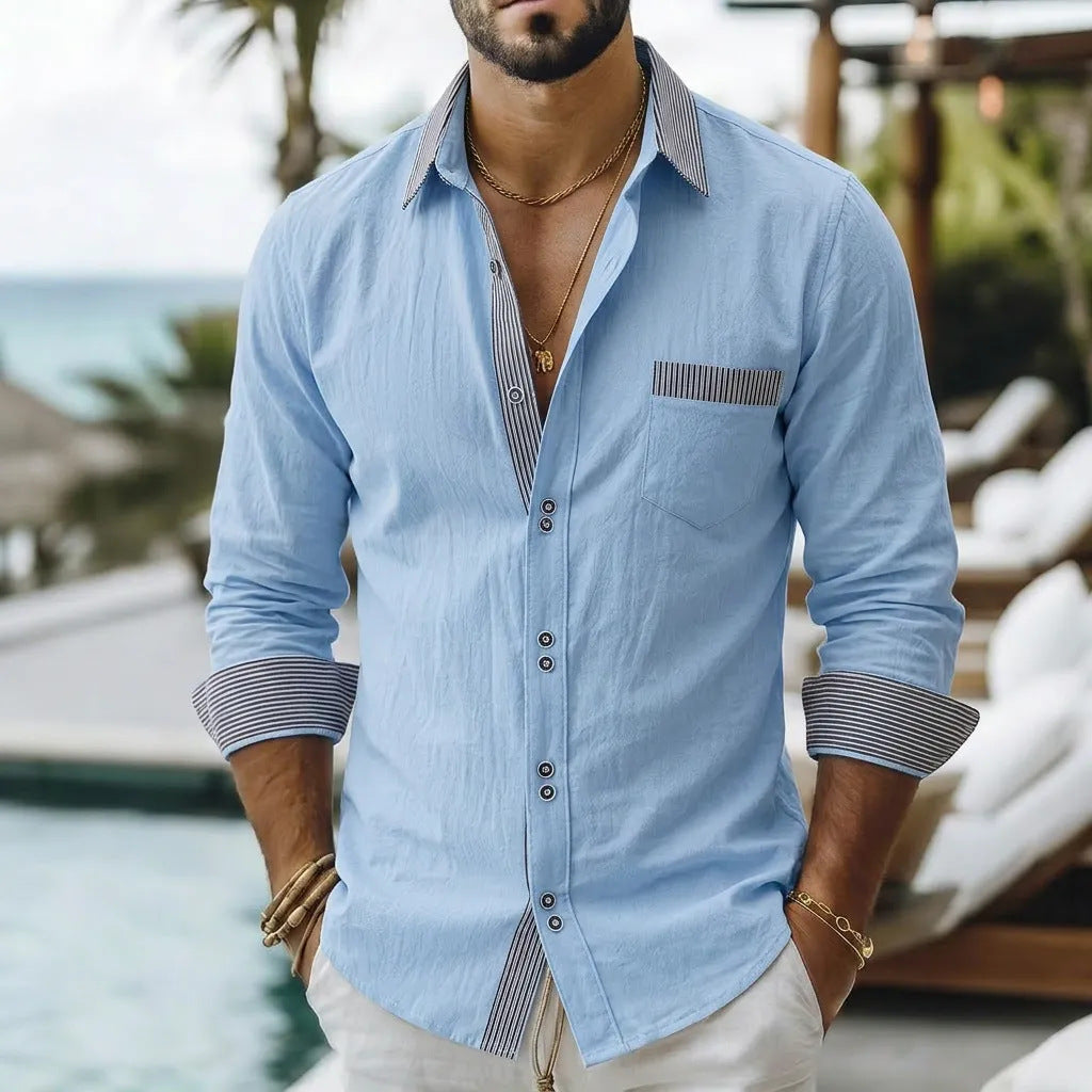 Camisa de Manga Larga Informal para Hombre
