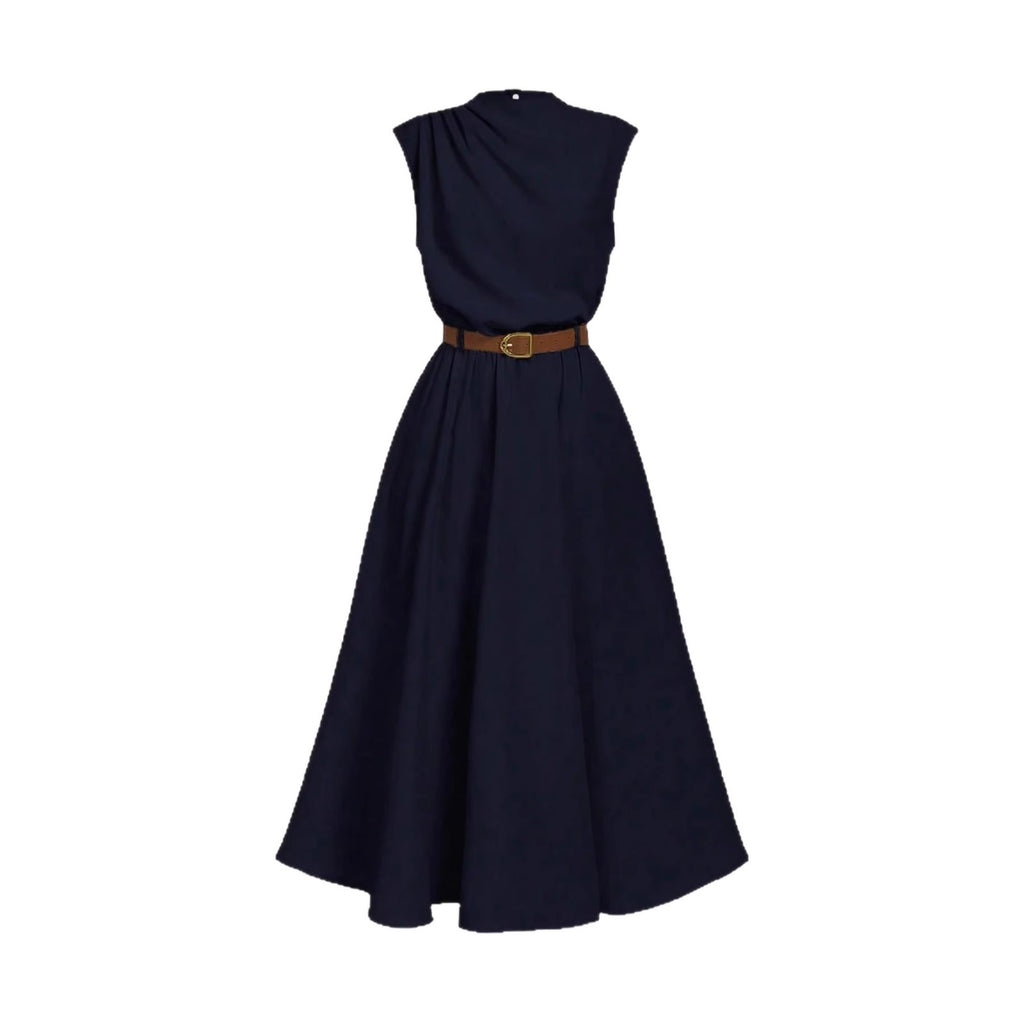 Vestido Sin Mangas de Cintura Alta para Mujer