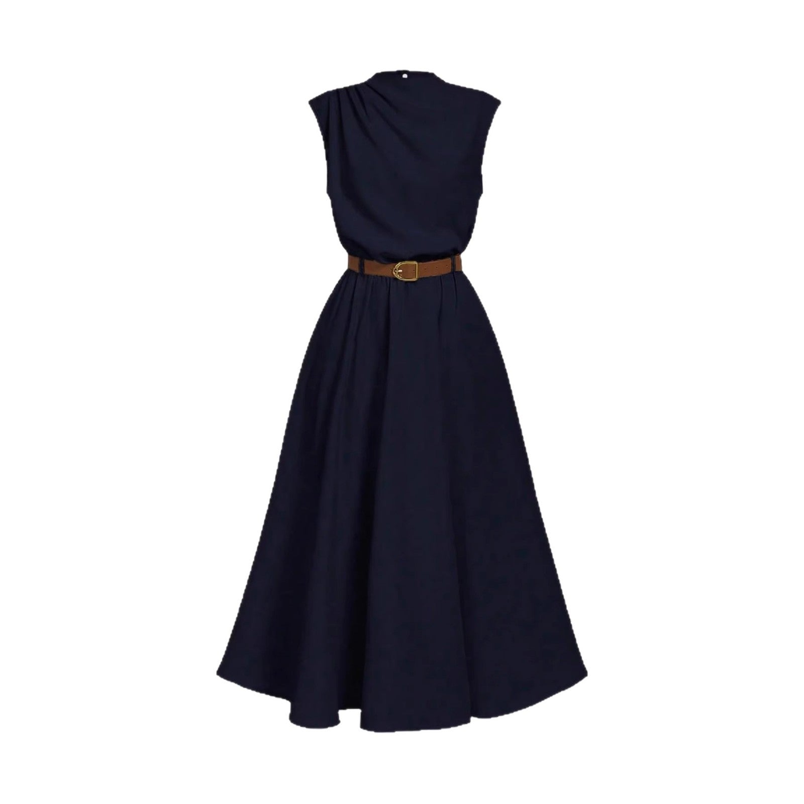 Vestido Sin Mangas de Cintura Alta para Mujer