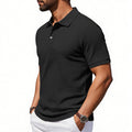 Polo de cuadros para hombre, transpirable