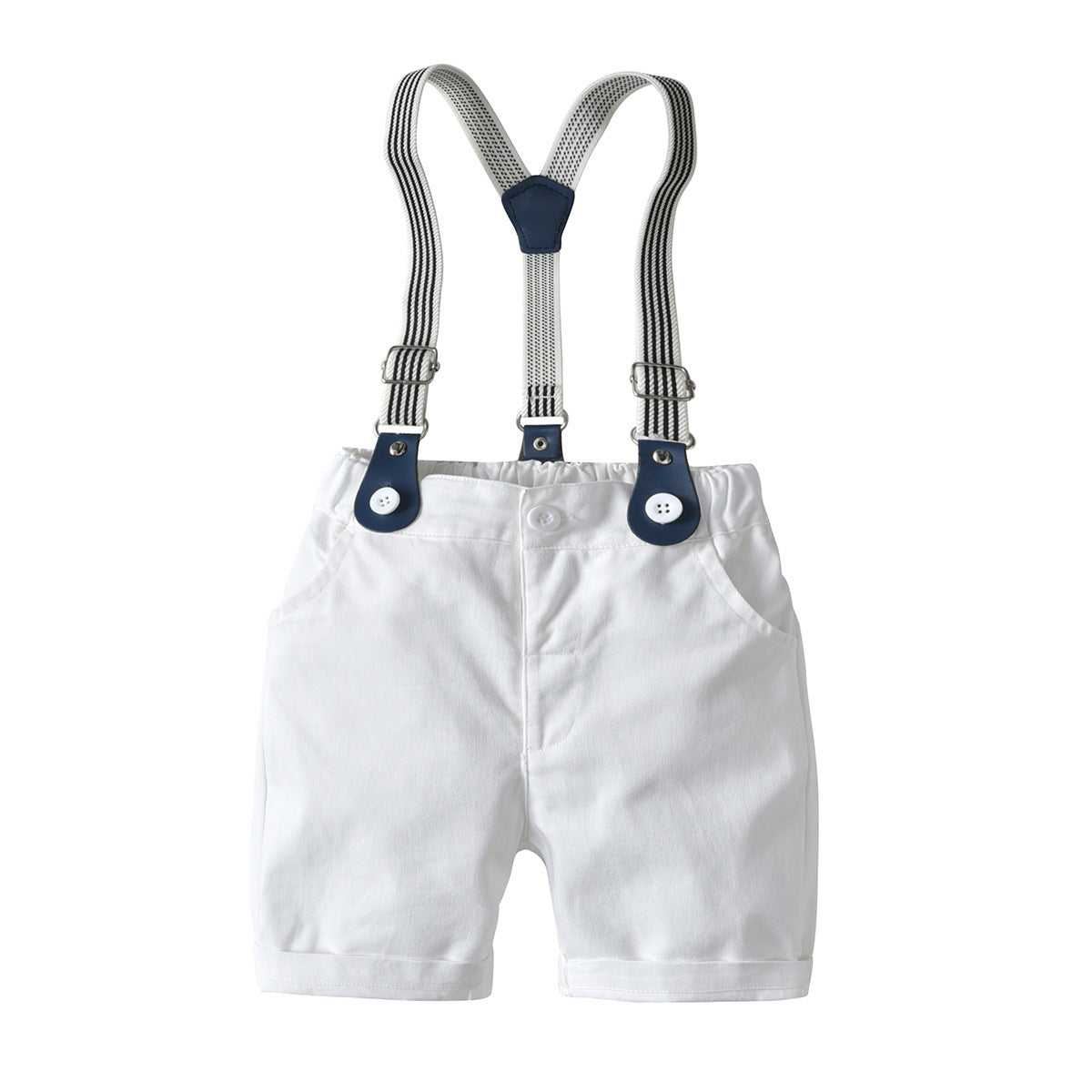 Conjunto de Verano para Bebé Niño: Body de Manga Corta y Peto — Adorable y Cómodo