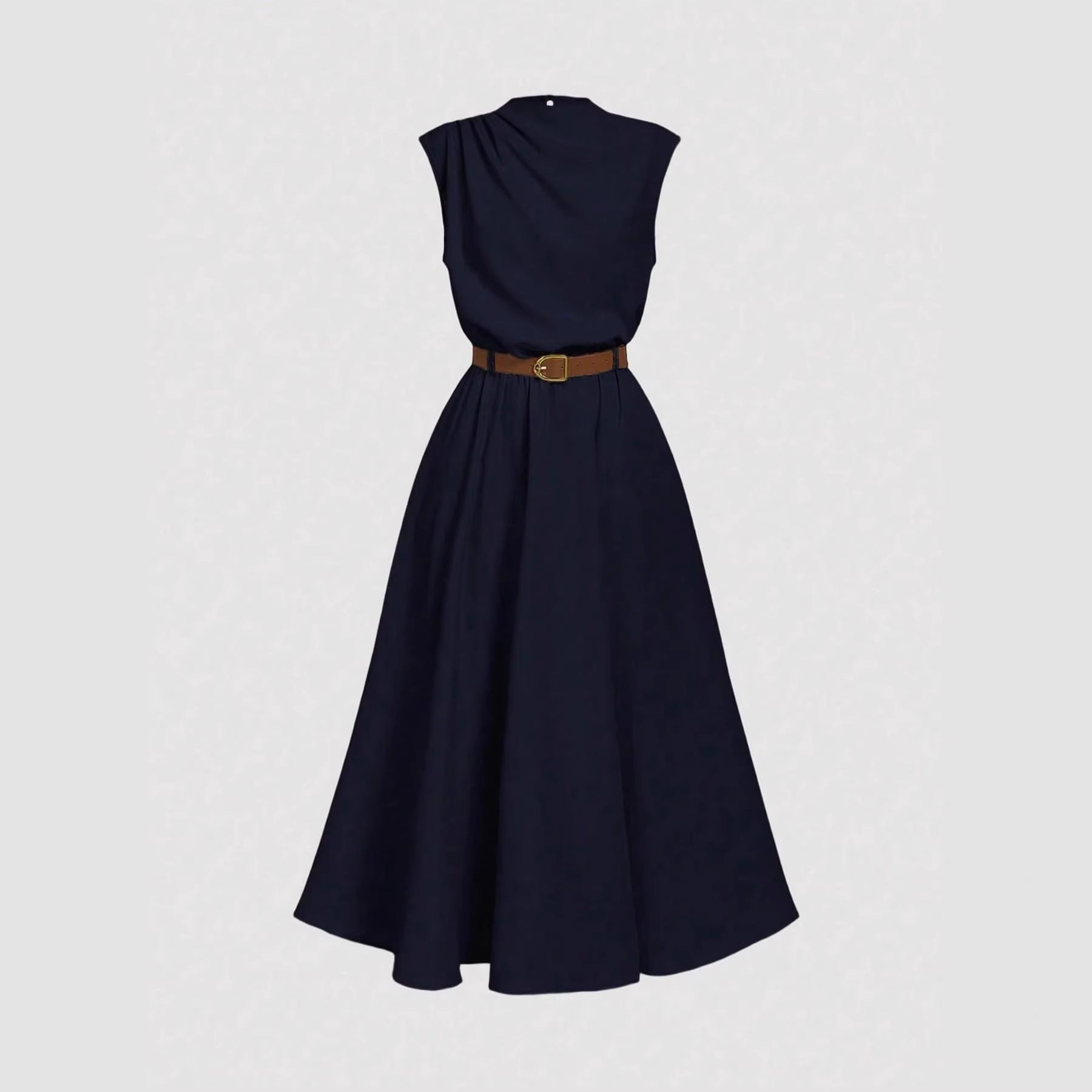 Vestido Sin Mangas de Cintura Alta para Mujer