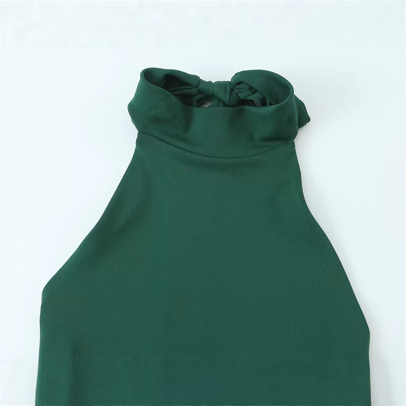 Fashion Women's Halter Midi Dress Spicy Girl Style