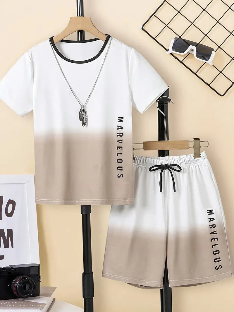 Conjunto Informal de Dos Piezas para Niño: Camiseta y Pantalón Corto