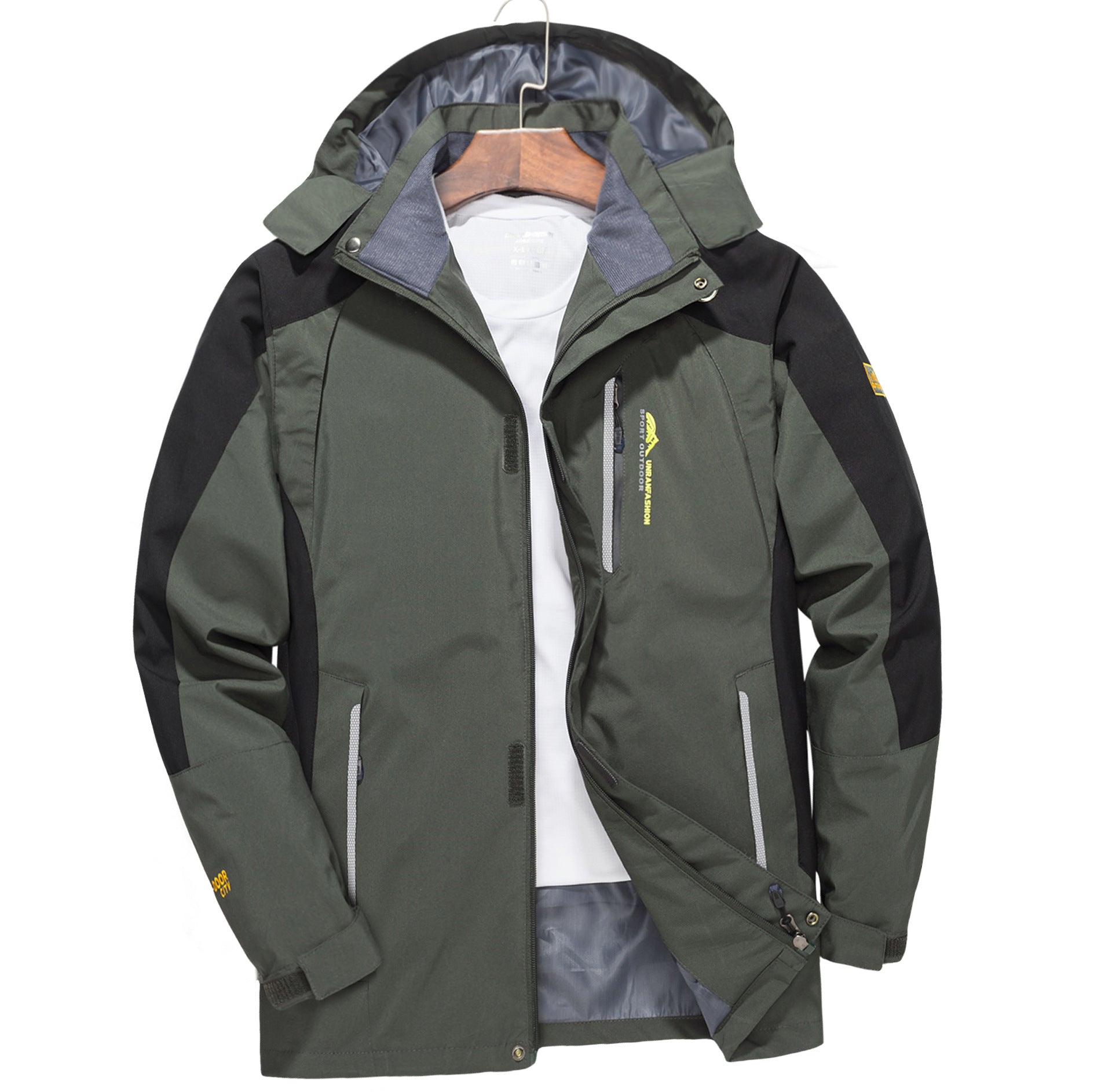Chaqueta cortavientos fina para hombre, resistente al viento y al agua, para actividades al aire libre.