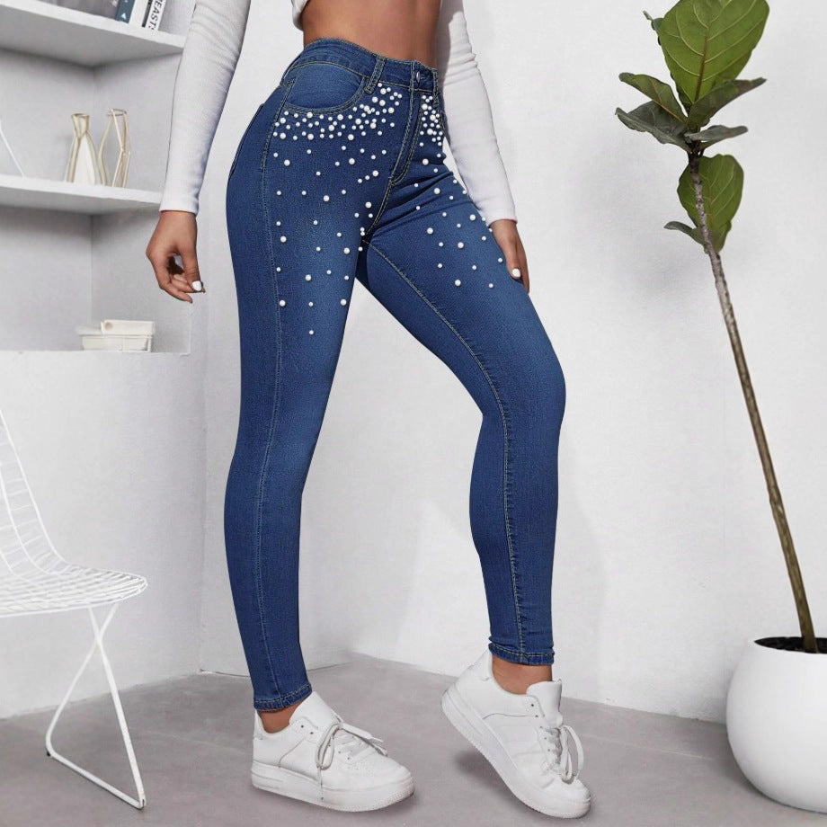 Pantalones vaqueros Pearl para mujer, corte ajustado.