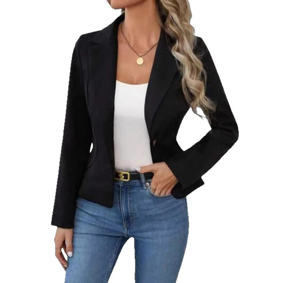 Blazer de mujer de alta gama en color liso.
