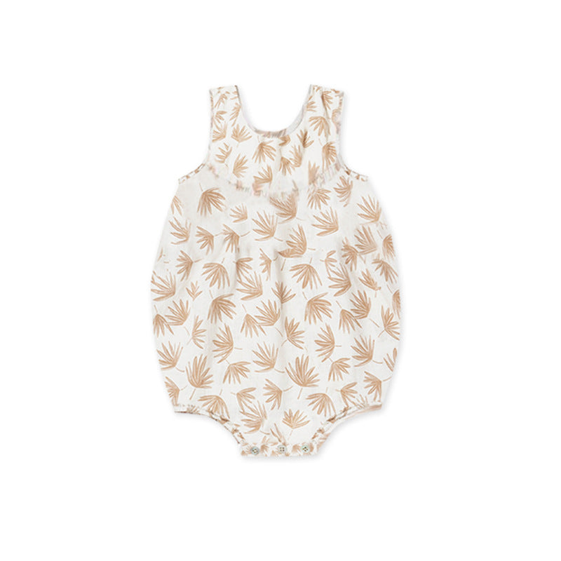 Pelele de Verano para Bebé de Algodón con Estampado Floral