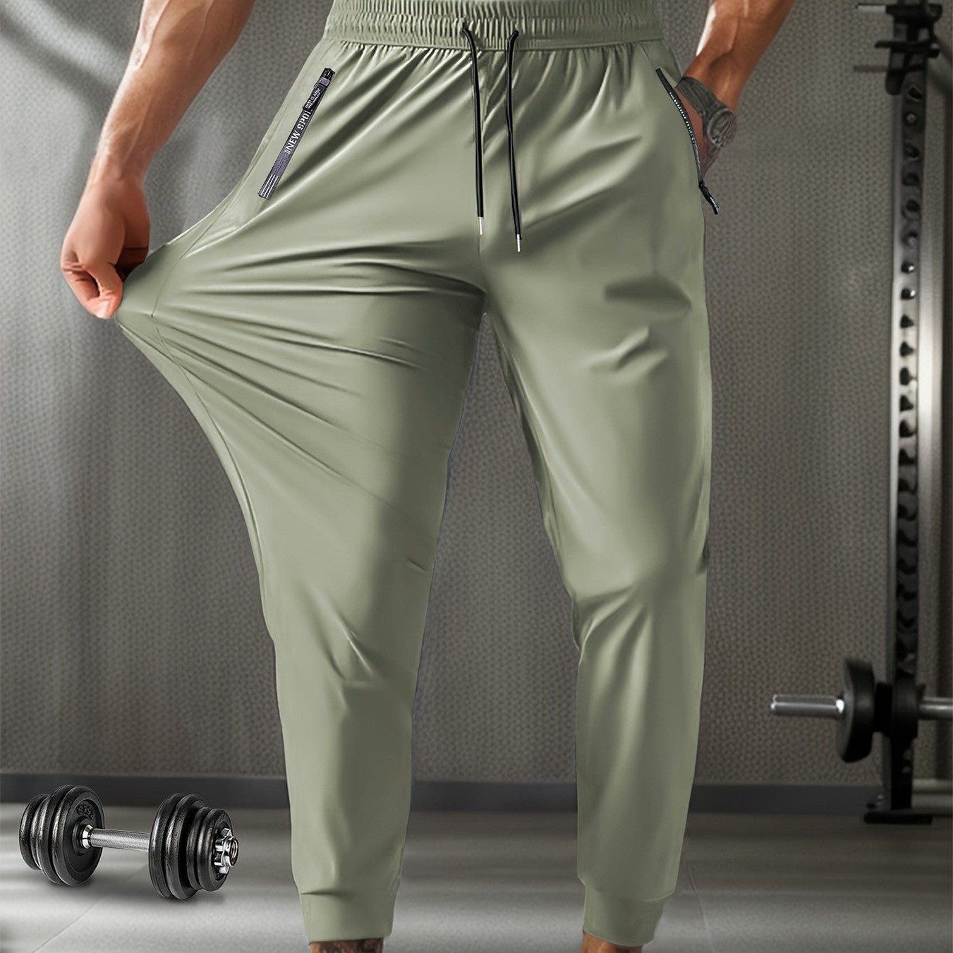 Pantalones de verano para hombre de nailon y seda helada.