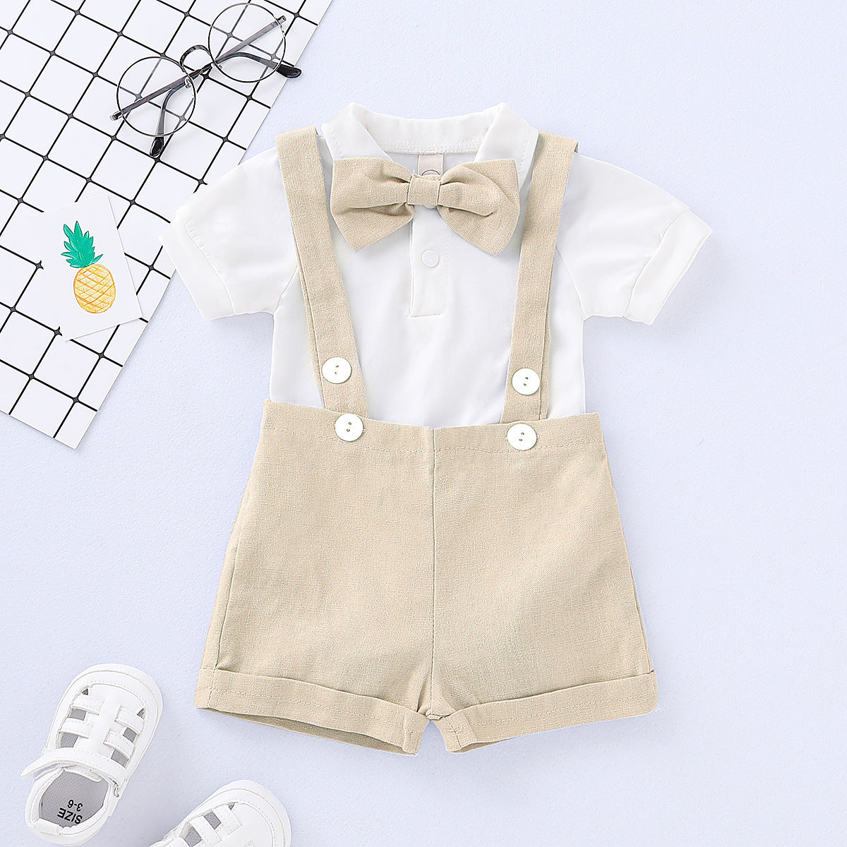 Pelele de Vestir para Bebé Niño con Pajarita — Elegante y Cómodo