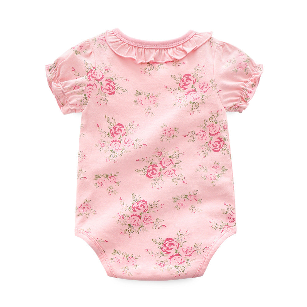 Body para Niña con Estampado de Flores — Algodón Bebé