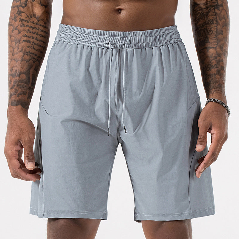 Pantalones cortos deportivos casuales de verano para hombre, holgados, de seda helada, de secado rápido y transpirables, ideales para correr y entrenar.