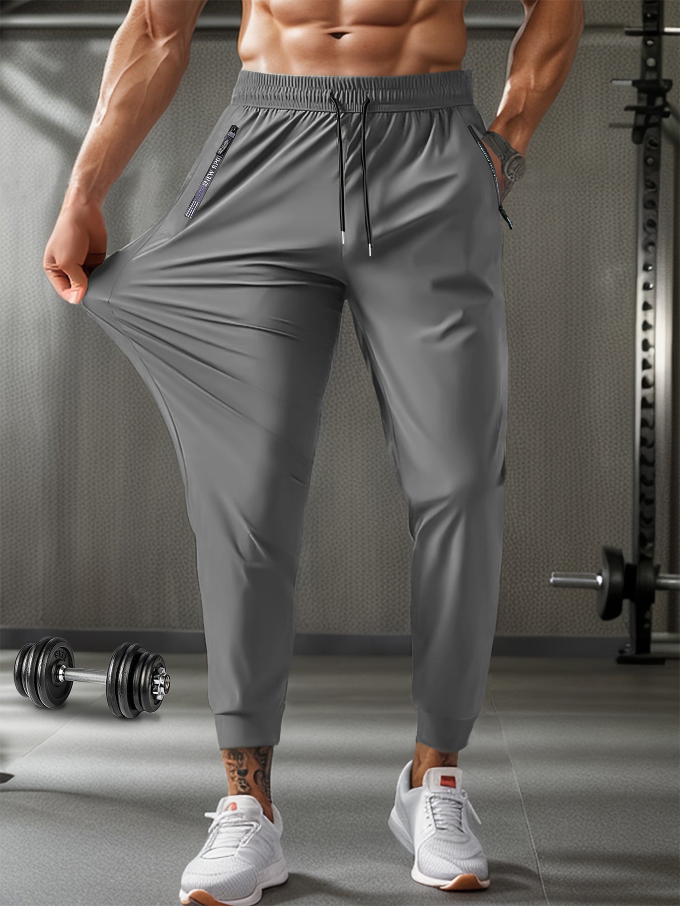 Pantalones de verano para hombre de nailon y seda helada.