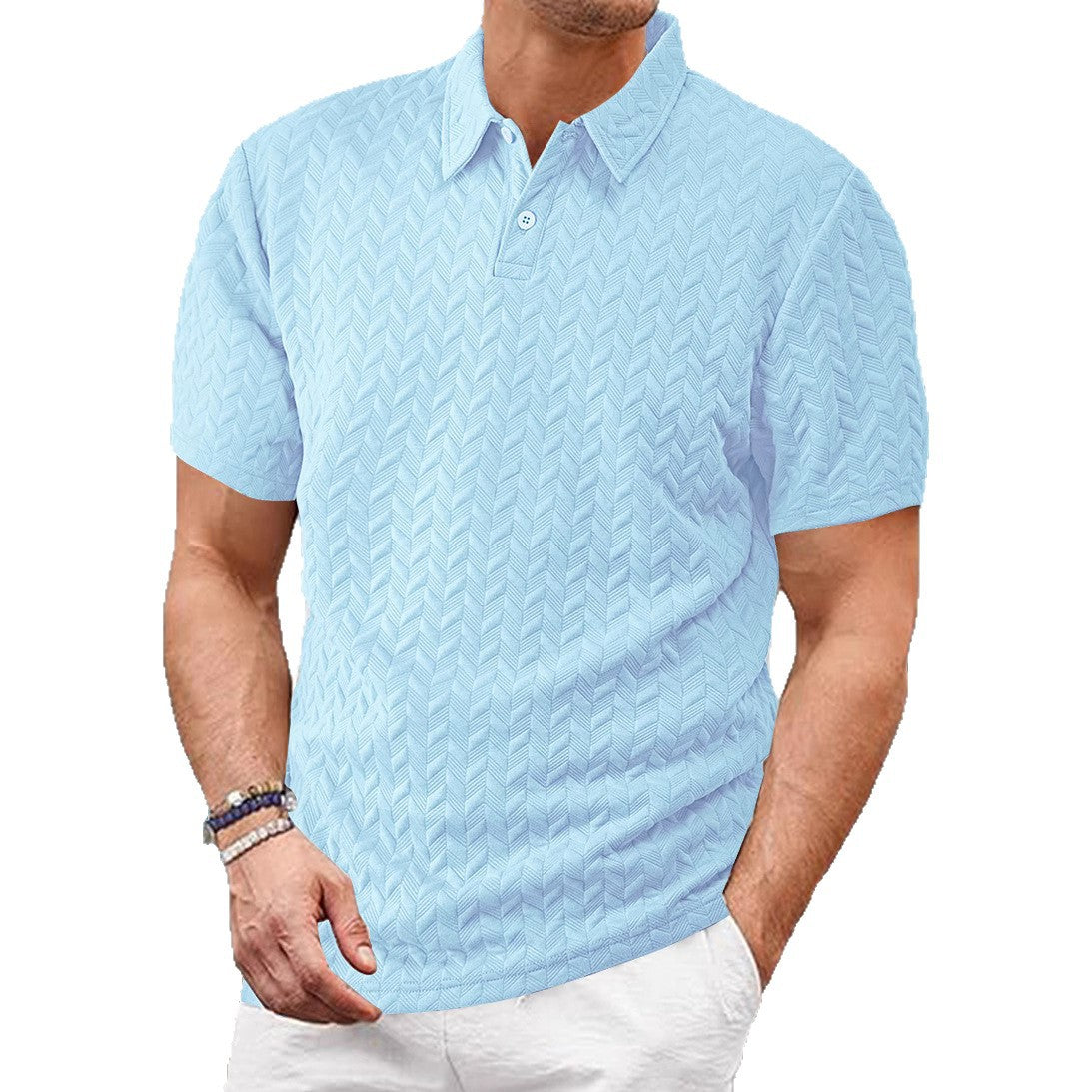 Camiseta de manga corta transpirable para hombre que absorbe el sudor.