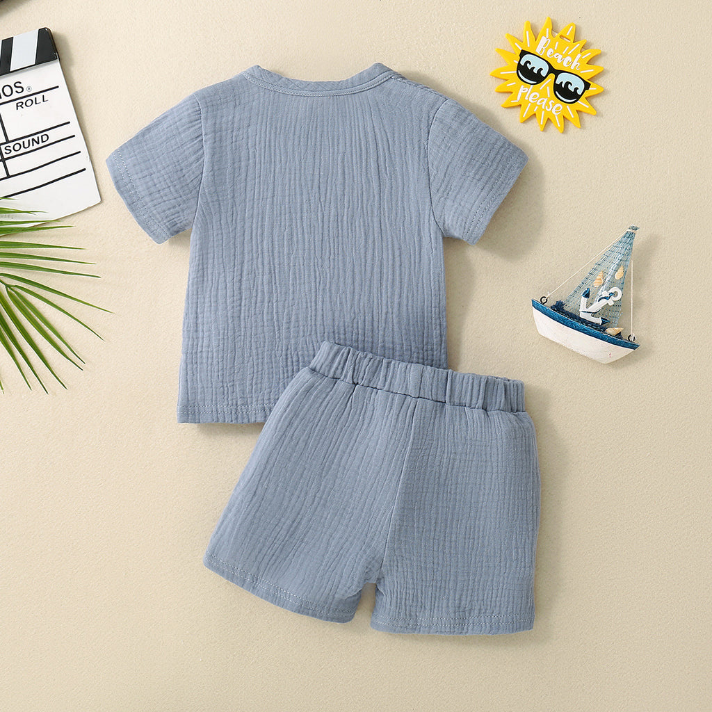 Conjunto de Camiseta y Pantalón Corto de Vestir para Niño — Elegante y Cómodo