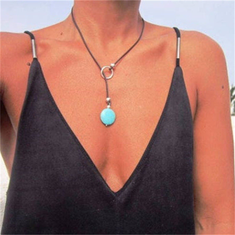 Collar playero de moda con forma de Y