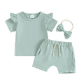 Conjunto de Lino de 3 Piezas para Niña — Natural y Fresco Verano