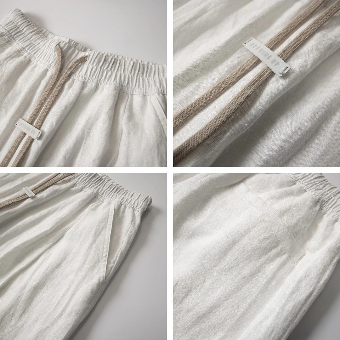 Pantalones casuales de pierna ancha de color liso, versátiles ya la moda.