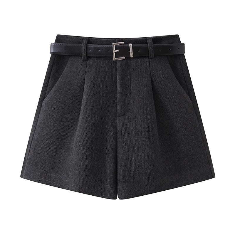 pantalon corto de lana para mujer