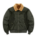 Chaqueta de hombre estilo americano, forrada de felpa, de algodón puro lavado y cálido