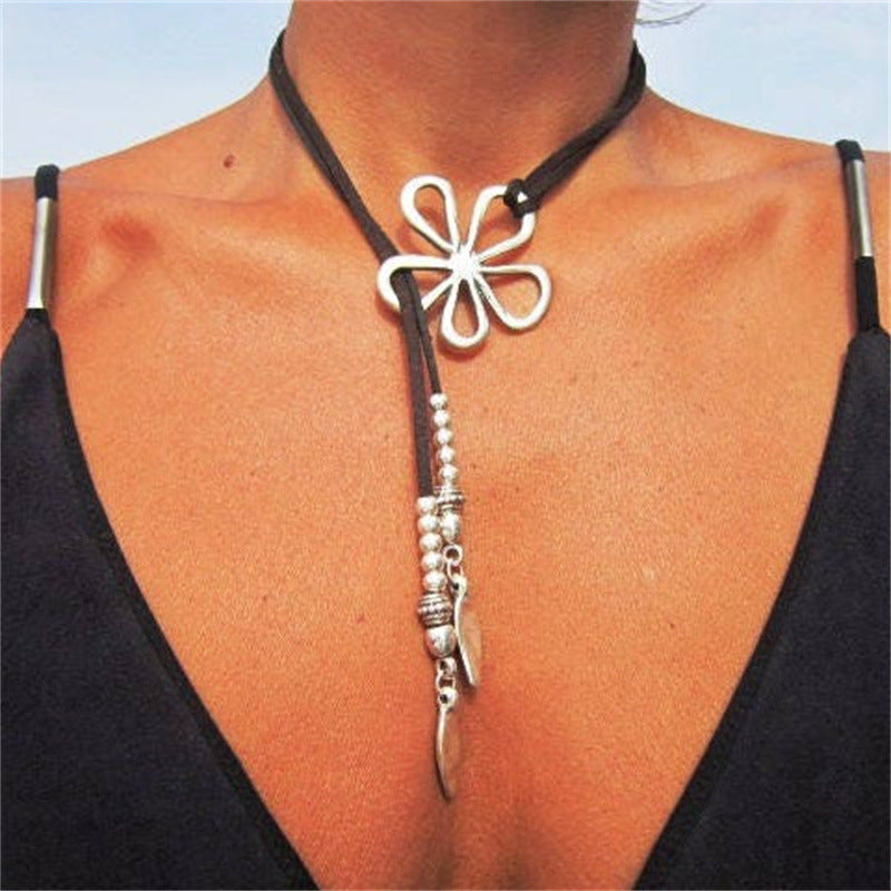 Collar playero de moda con forma de Y