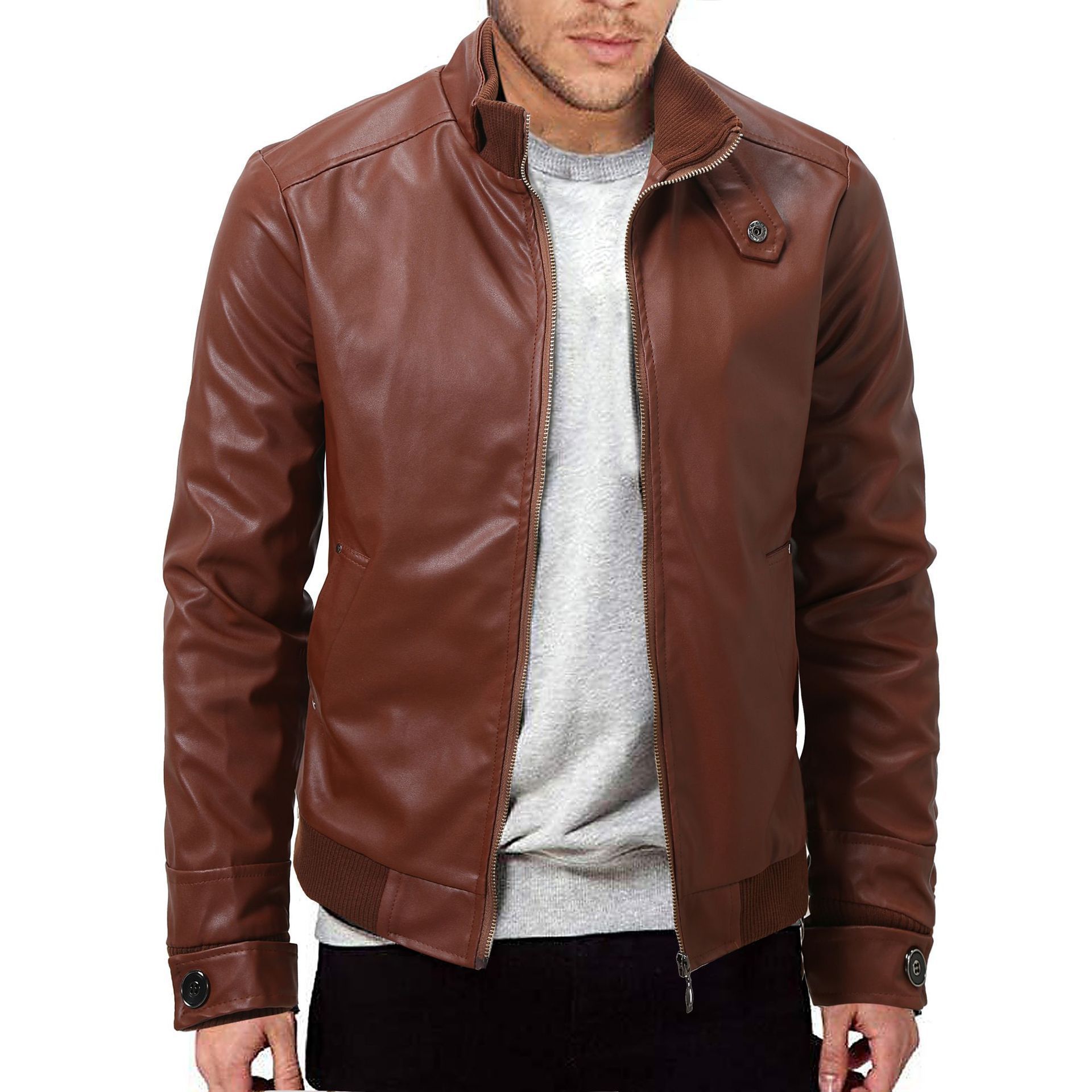 CHAQUETA DE CUERO PARA HOMBRE