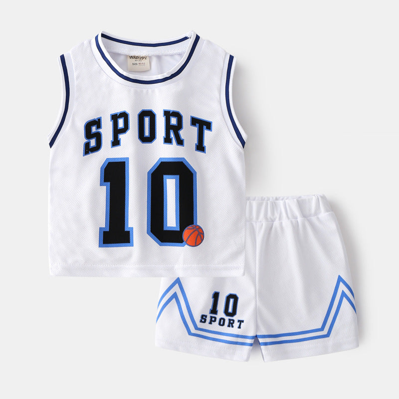 Conjunto de Baloncesto de Dos Piezas para Niños — Ropa Deportiva Infantil