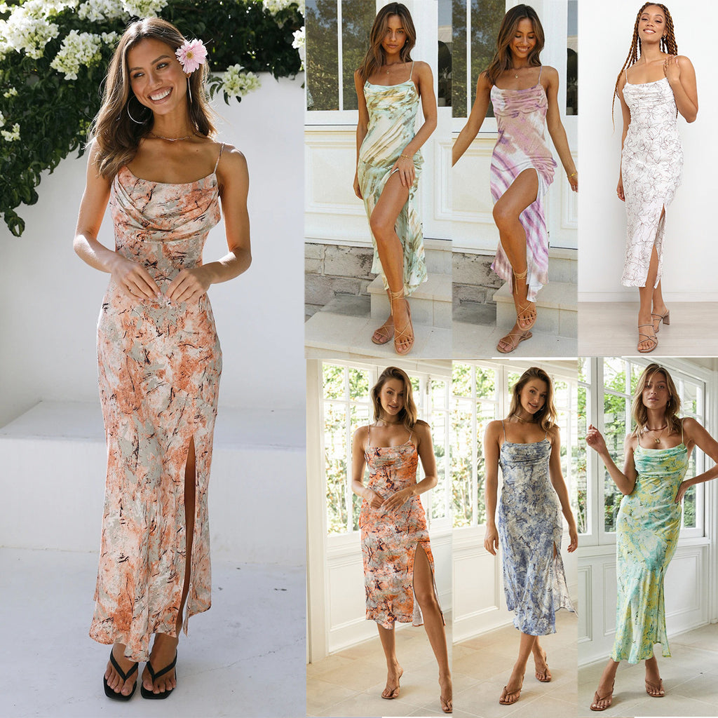 European and American Women's Fashion Slim Temperament Beach Dress