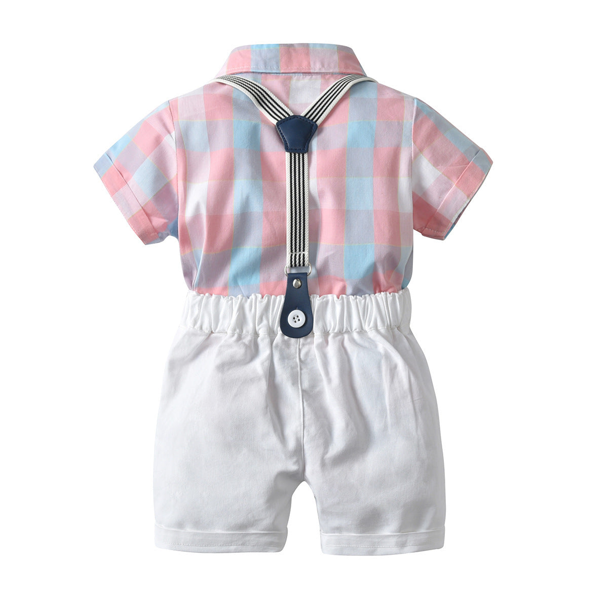Conjunto de Verano para Bebé Niño: Body de Manga Corta y Peto — Adorable y Cómodo