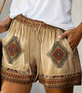 Pantalones cortos holgados de mujer con cordones para el verano